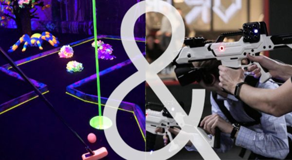 Glow Midgetgolf + VR Gamen