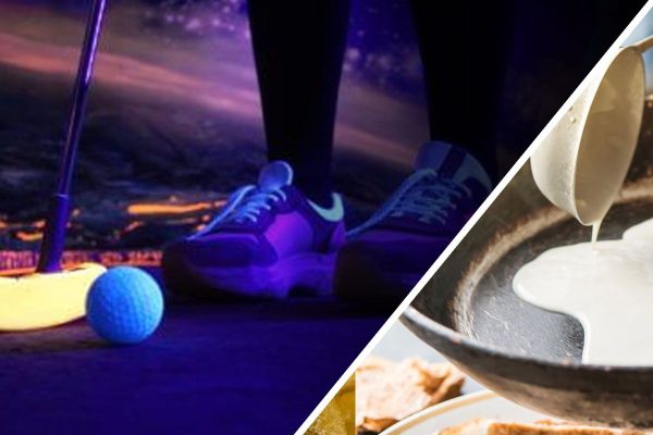 Kinderfeestje Glow Midgetgolf incl. Pannenkoekenkar